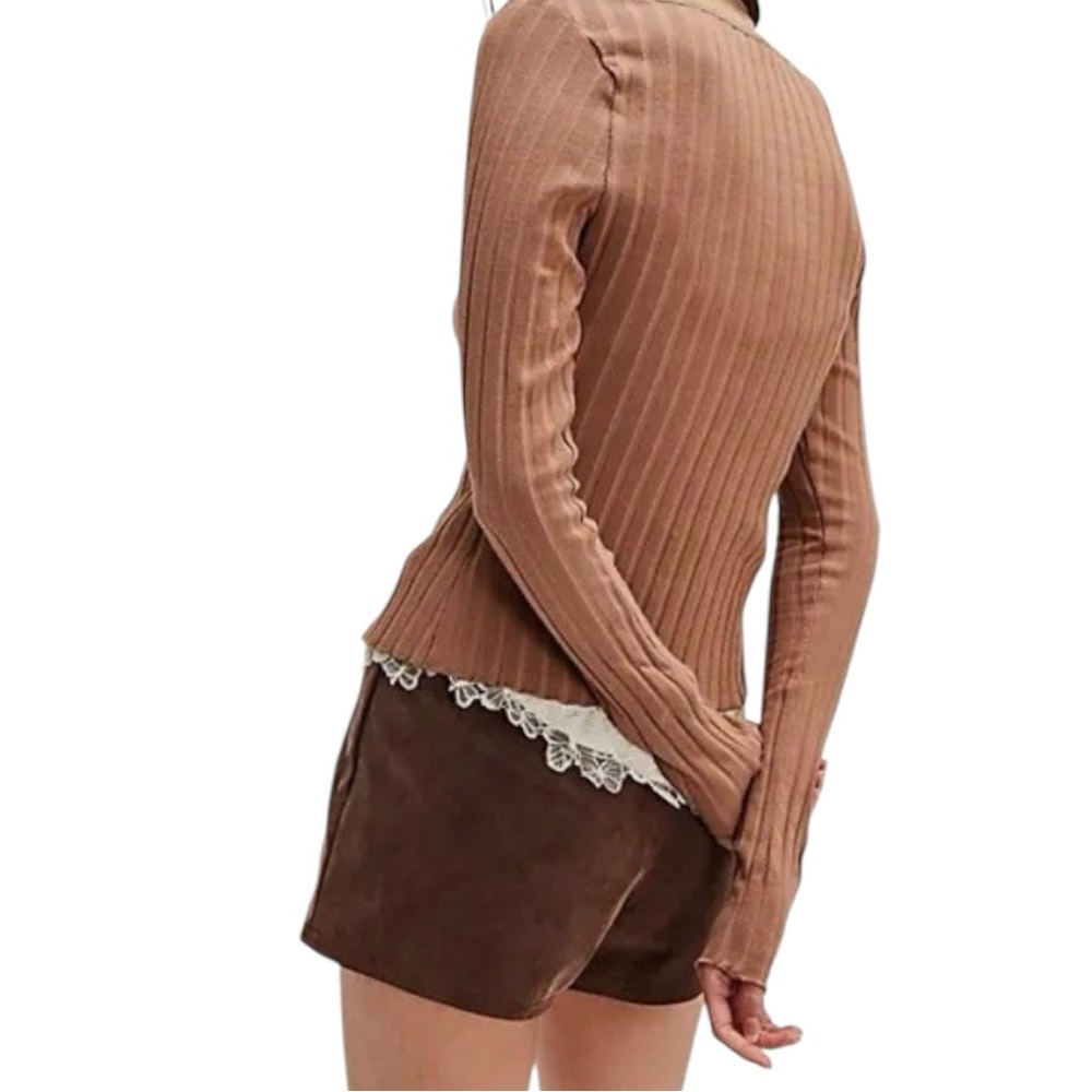 Free People Tilly Ribbed Long Sleeve Button-Up Ribbed Cardigan - Picture 4 of 8